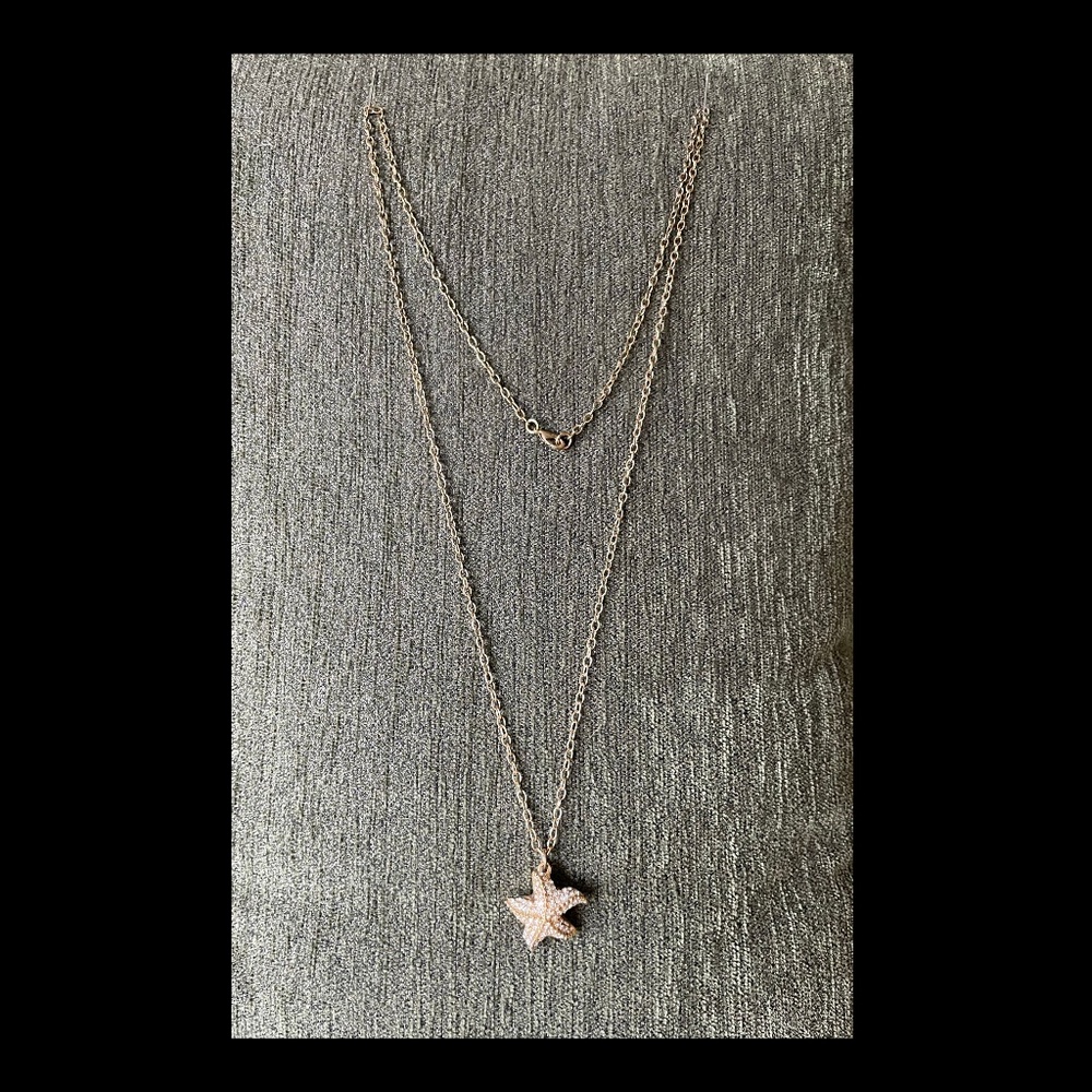 Classic J. Crew Rhinestone Starfish Necklace